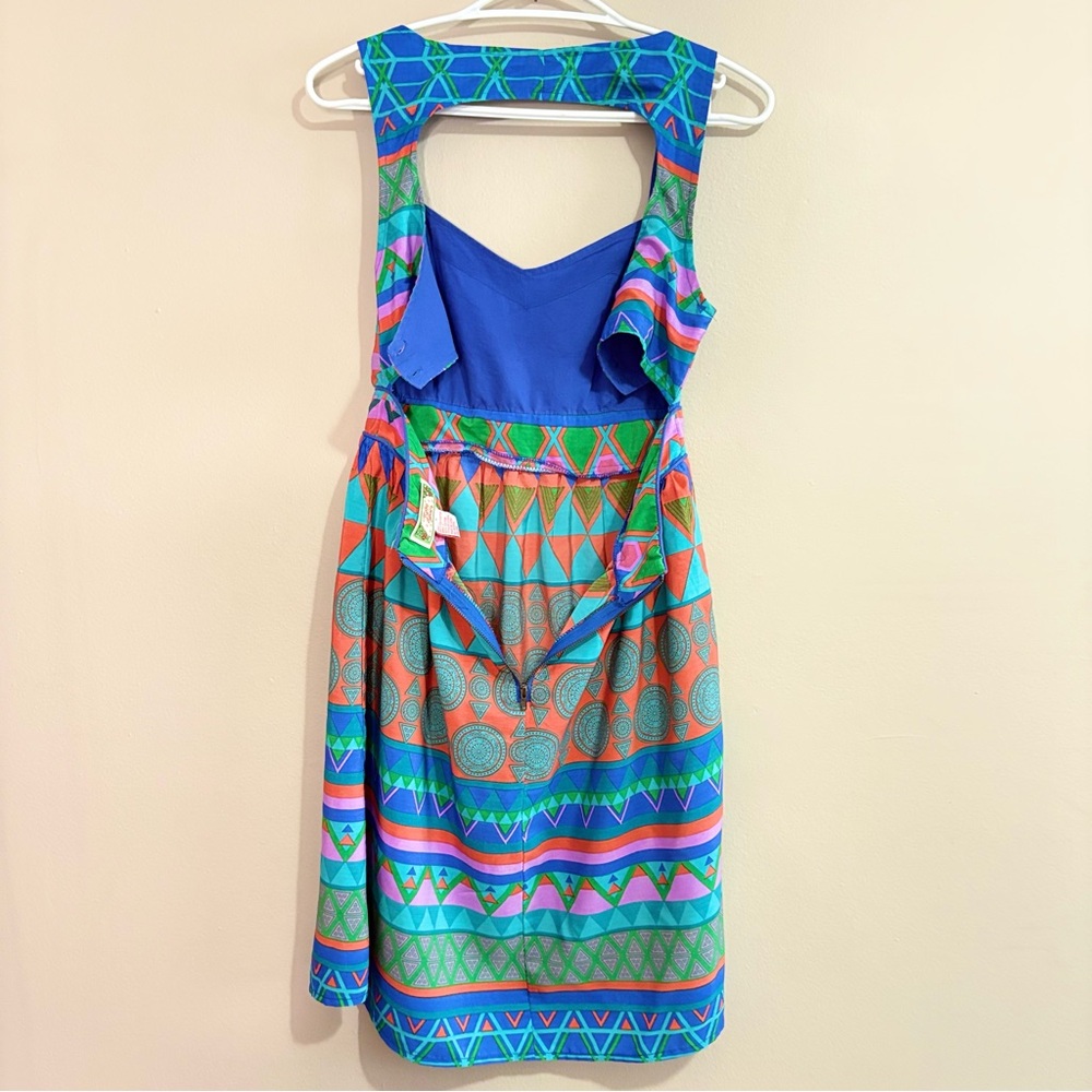 Multicolor Geometric Backless Dress ☀️ - Picture 11 of 14